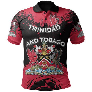 Trinidad and Tobago Scarlet Ibis Polo Shirt Coat Of Arms RLT6