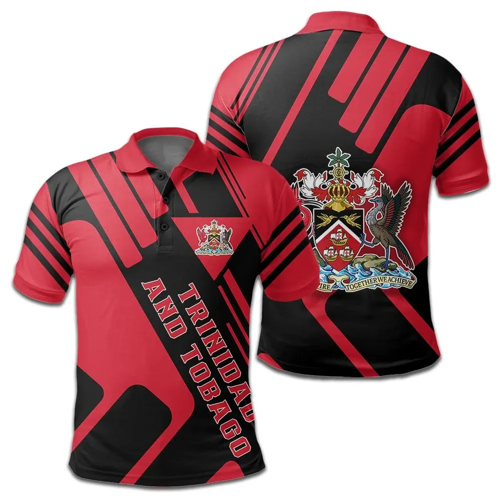 Trinidad and Tobago Polo Shirt Coat Of Arms Rockie RLT6
