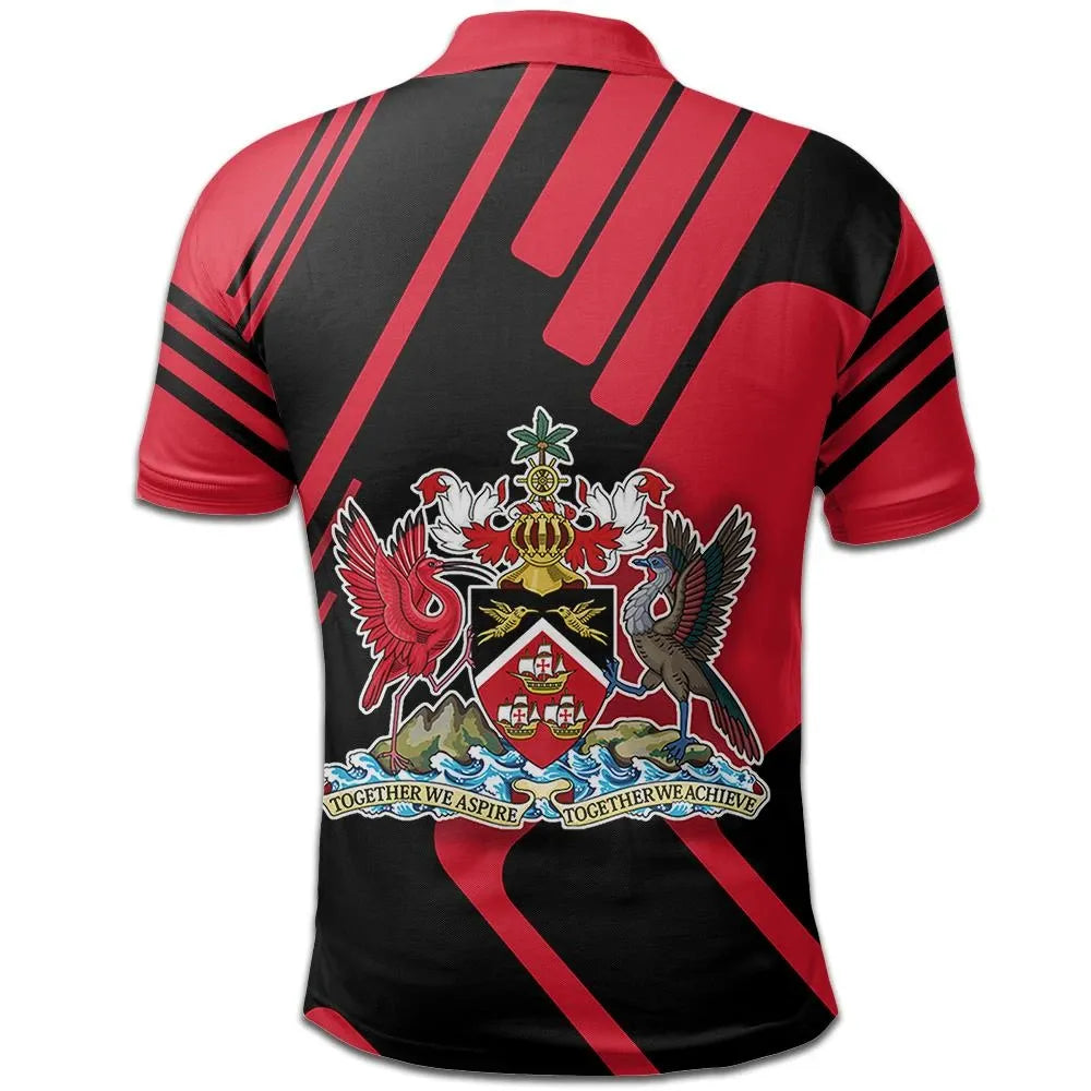Trinidad and Tobago Polo Shirt Coat Of Arms Rockie RLT6