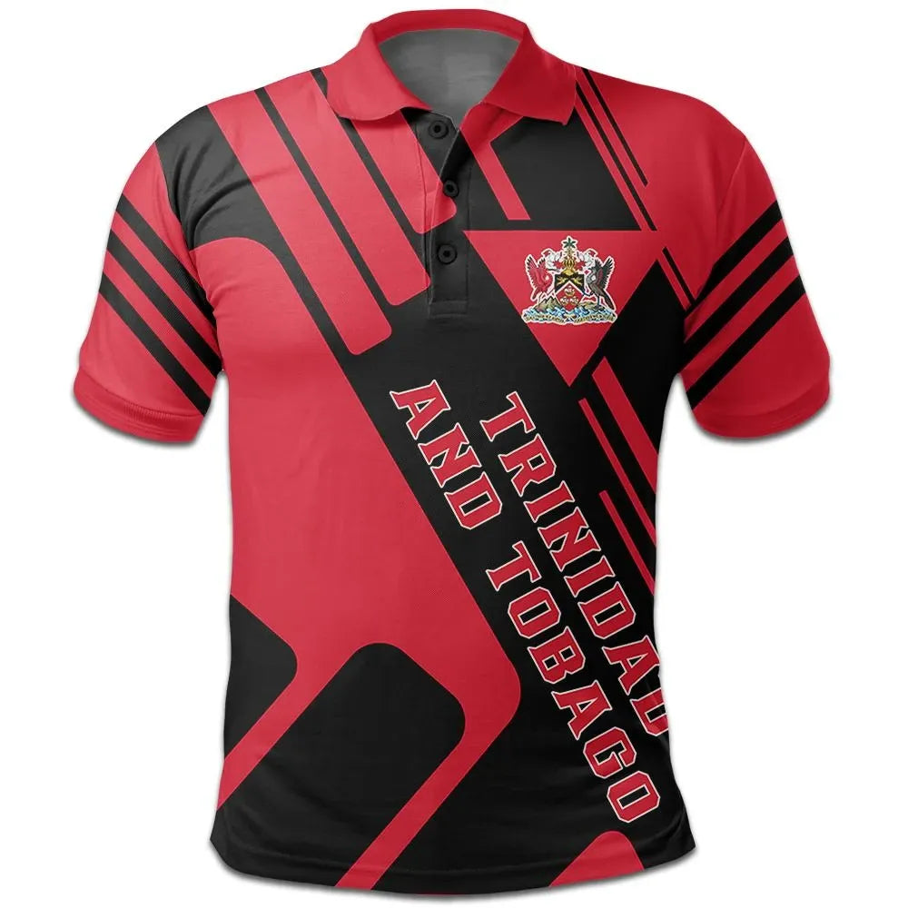 Trinidad and Tobago Polo Shirt Coat Of Arms Rockie RLT6