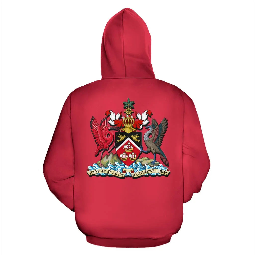 Trinidad and Tobago Zip Up Hoodie Coat Of Arms Warrior Style RLT6