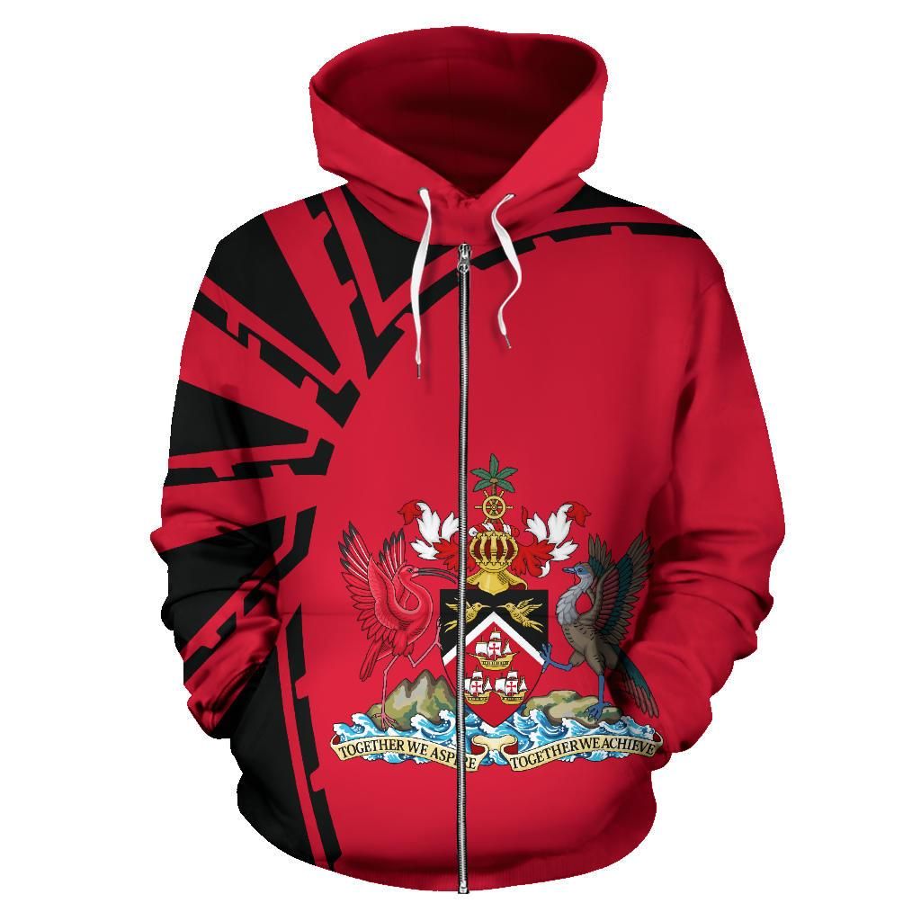 Trinidad Tobago Zip Hoodie Premium Style RLT6