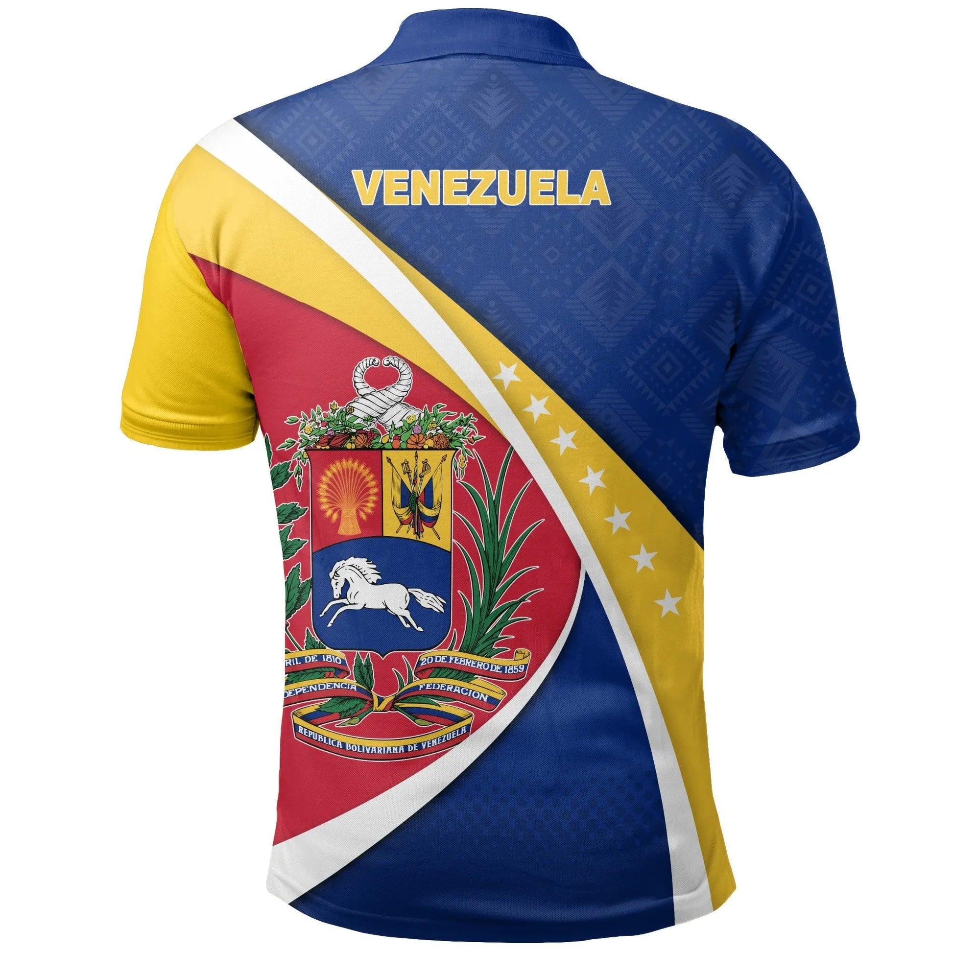 Venezuela Polo Shirt, Venezuela Coat Of Arms Pattern RLT7