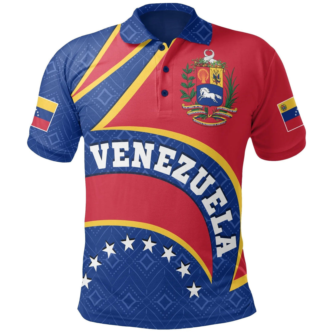 Venezuela Polo Shirt Venezuela Coat Of Arms RLT7