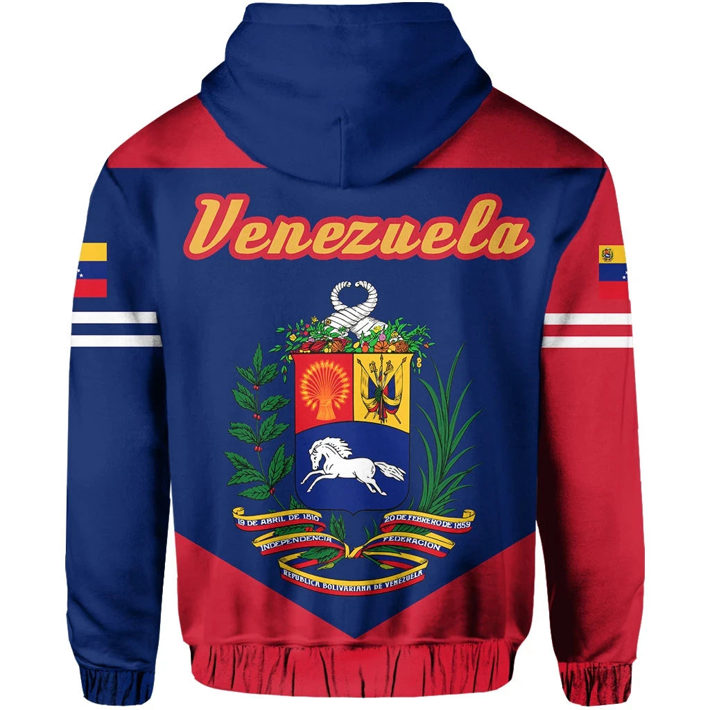 Venezuela Flag Zipper Hoodie Pride Version RLT7