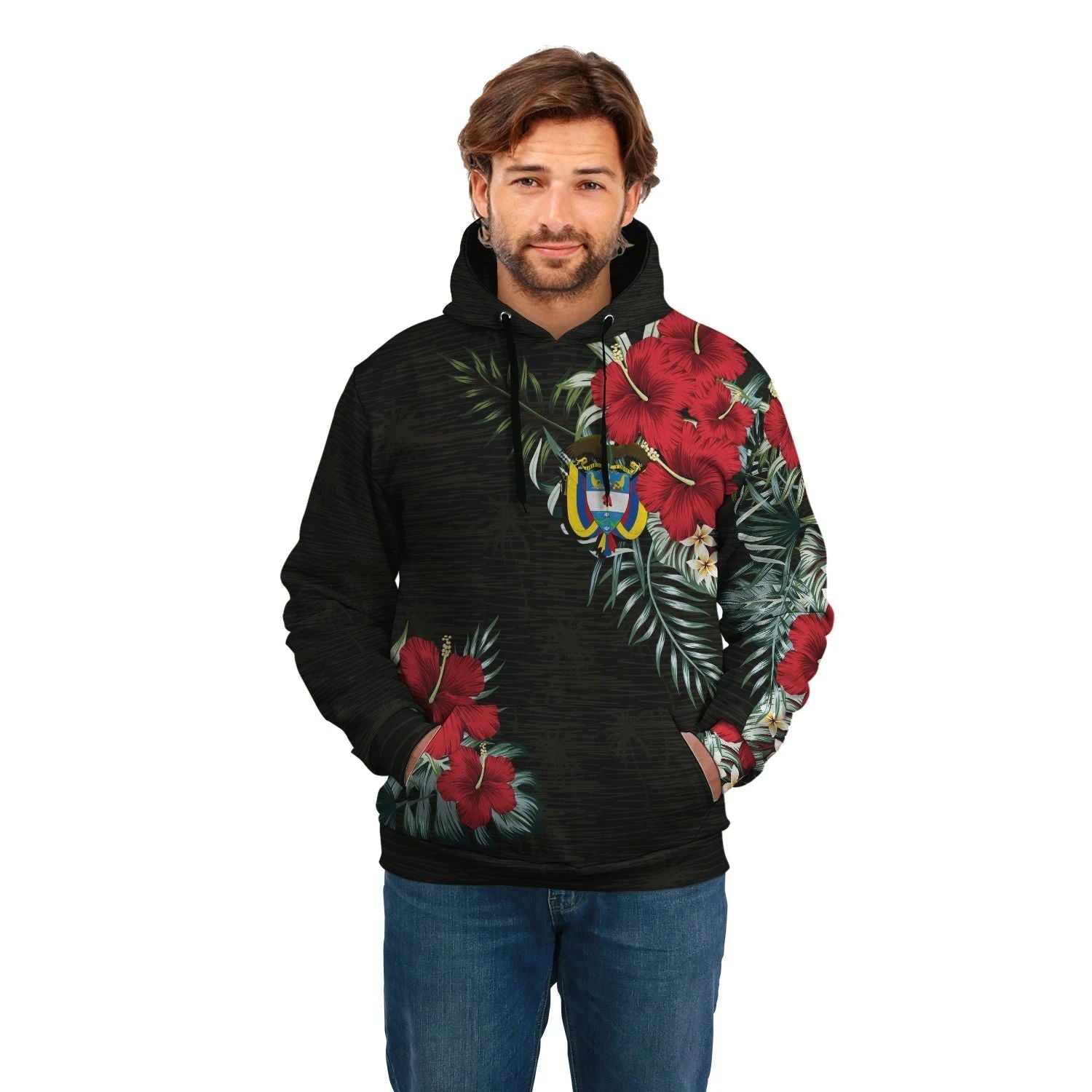 Colombia Hoodie Hibiscus RLT7