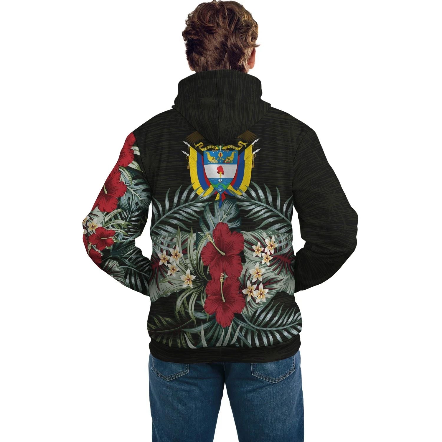 Colombia Hoodie Hibiscus RLT7