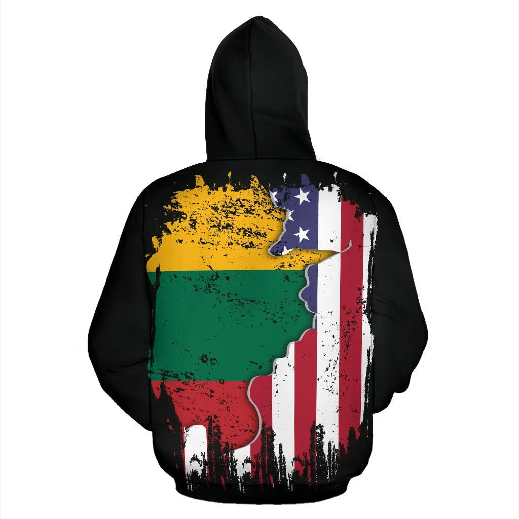 American Grown Lithuania Root DNA Zip Hoodie RLT6