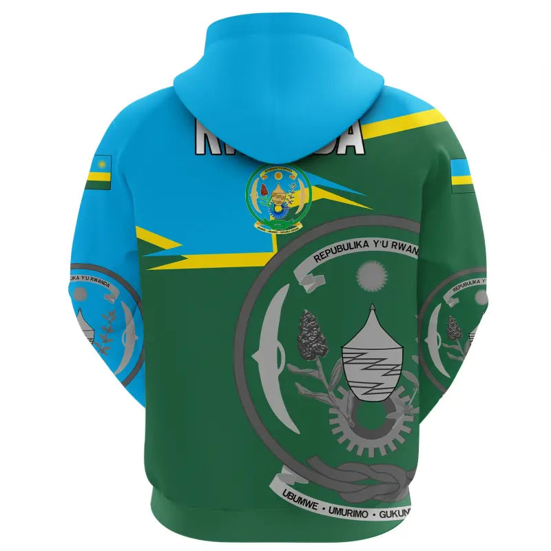 Rwanda Hoodie Coat Of Arms New Style RLT12