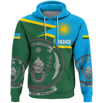 Rwanda Hoodie Coat Of Arms New Style RLT12