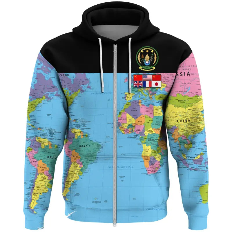 Rwanda Zip Hoodie RLT12