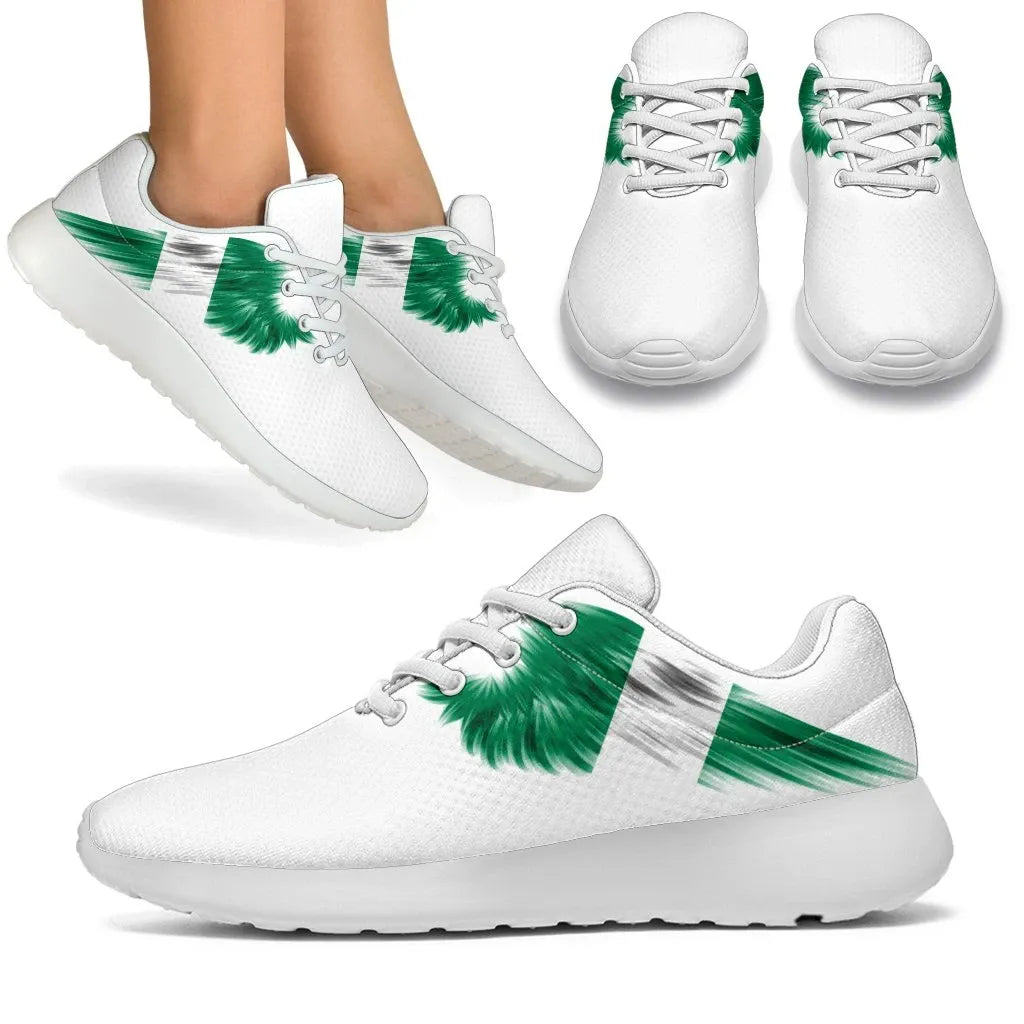 Nigeria Sneakers Wings Flag Womens/Mens RLT8