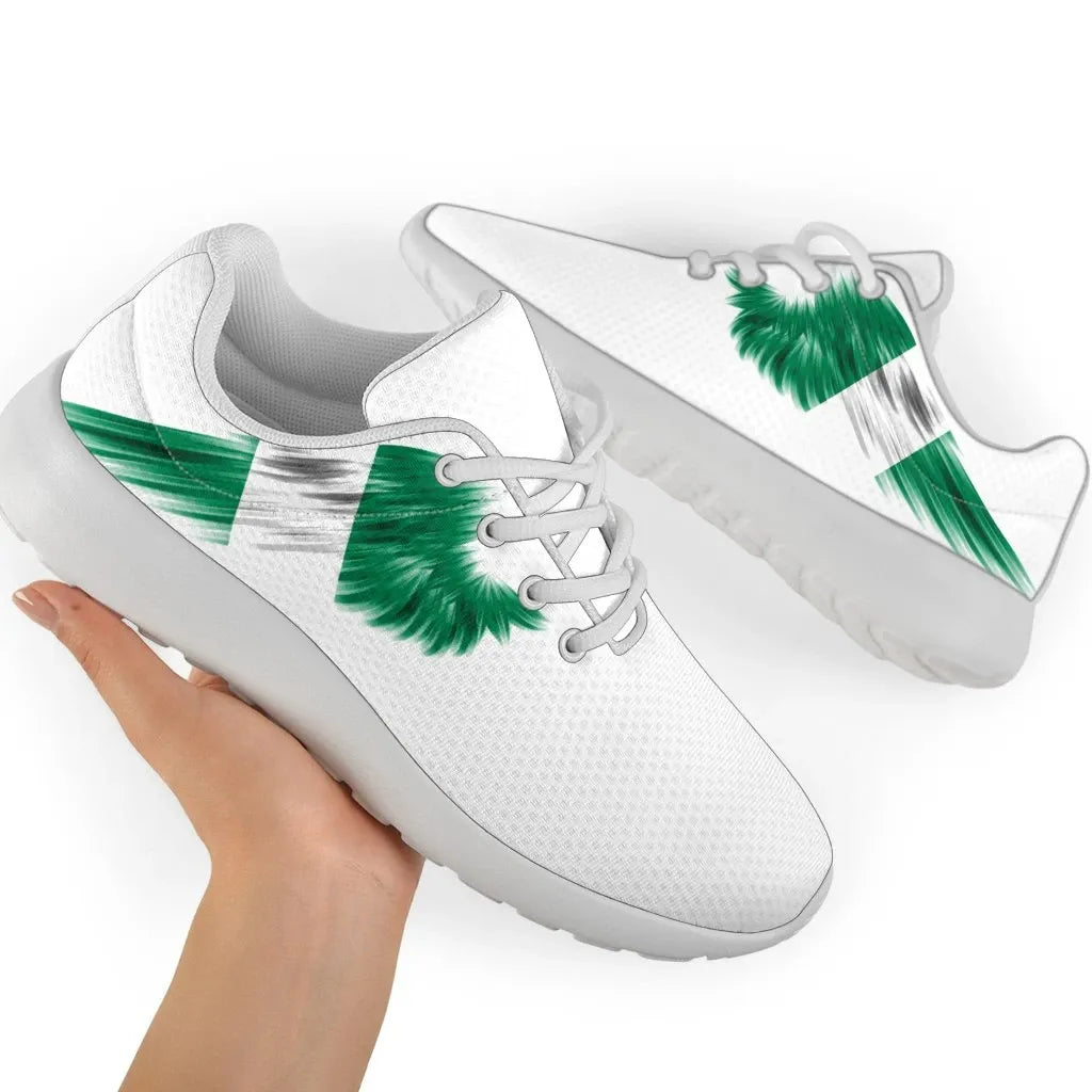 Nigeria Sneakers Wings Flag Womens/Mens RLT8