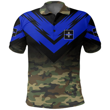 Switzerland Flag Polo Shirt Based Version Of The Thin Blue Line Symbol A25 RLT13