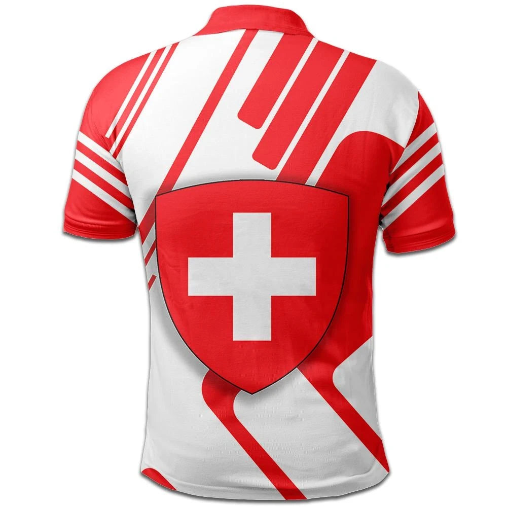 Switzerland Polo Shirt Coat Of Arms Rockie RLT13