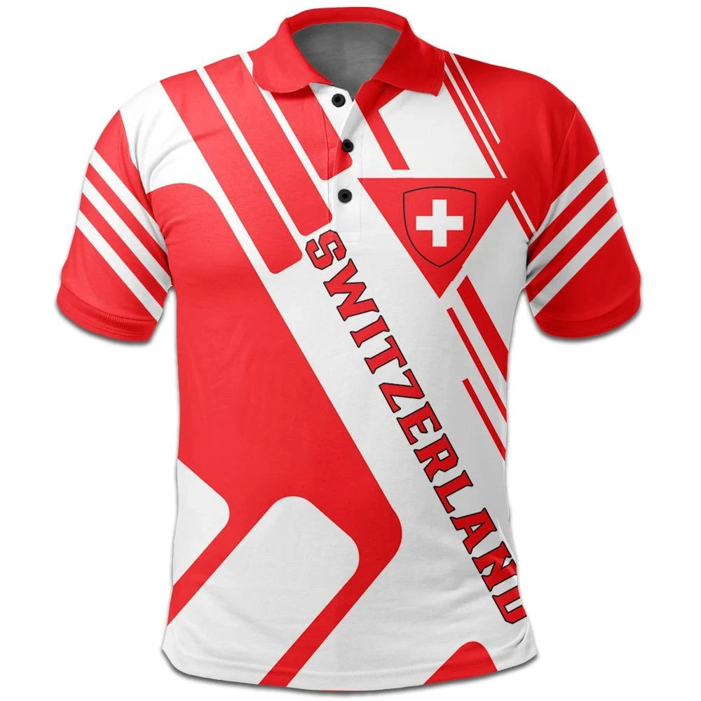 Switzerland Polo Shirt Coat Of Arms Rockie RLT13