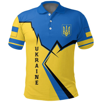 Ukraine Polo Shirt Lightning RLT7