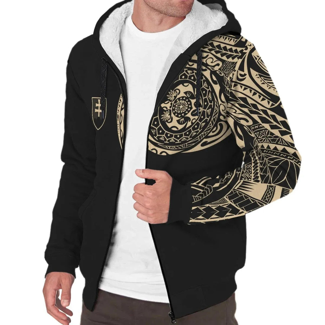 Slovakia Sherpa Hoodie Tattoo Style RLT13