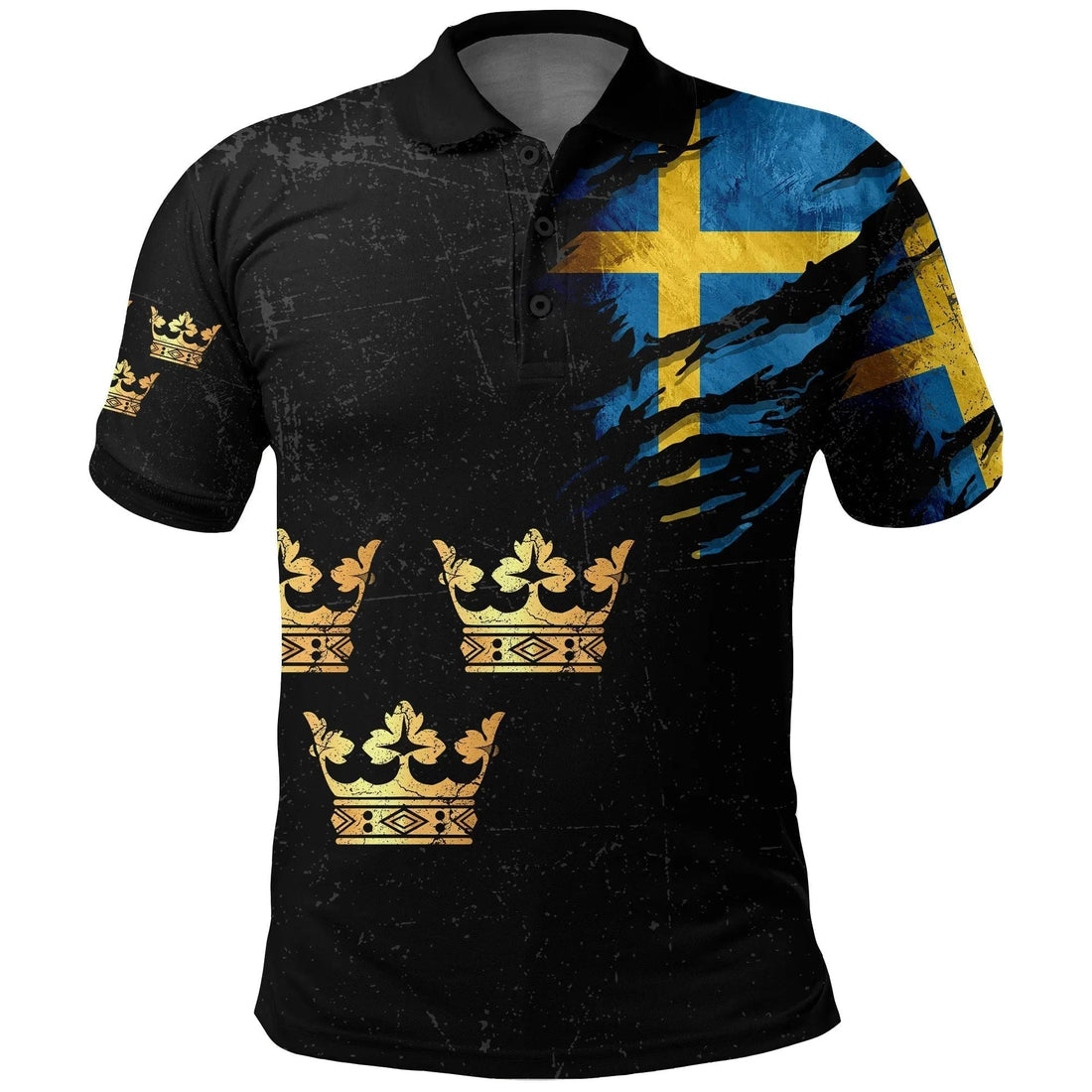 Sweden In Me Polo Shirt Special Grunge Style RLT7