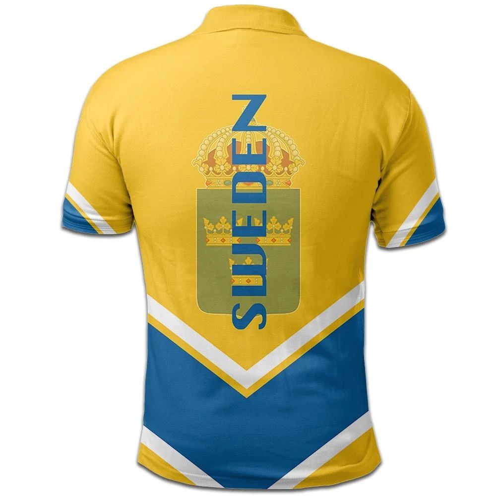 Sweden Coat Of Arms Polo Lucian Style RLT7