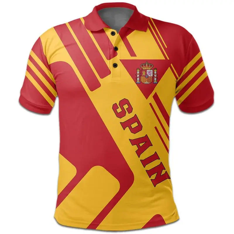 Spain Polo Shirt Coat Of Arms Rockie RLT12