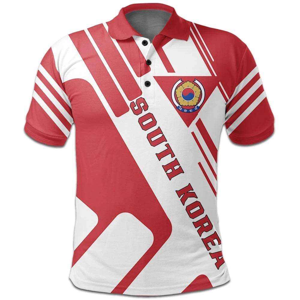 South Korea Polo Shirt Coat Of Arms Rockie RLT8