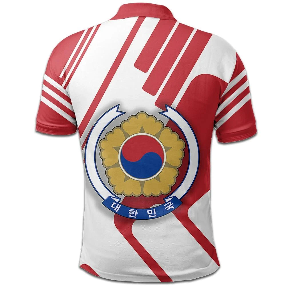 South Korea Polo Shirt Coat Of Arms Rockie RLT8