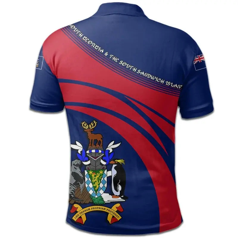 South Georgia and the South Sandwich Islands Polo Shirt Coat Of Arms Cricket Style RLT12
