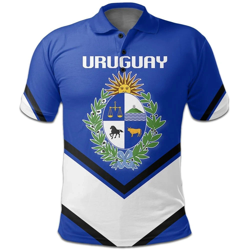 Uruguay Coat Of Arms Polo Lucian Style RLT6