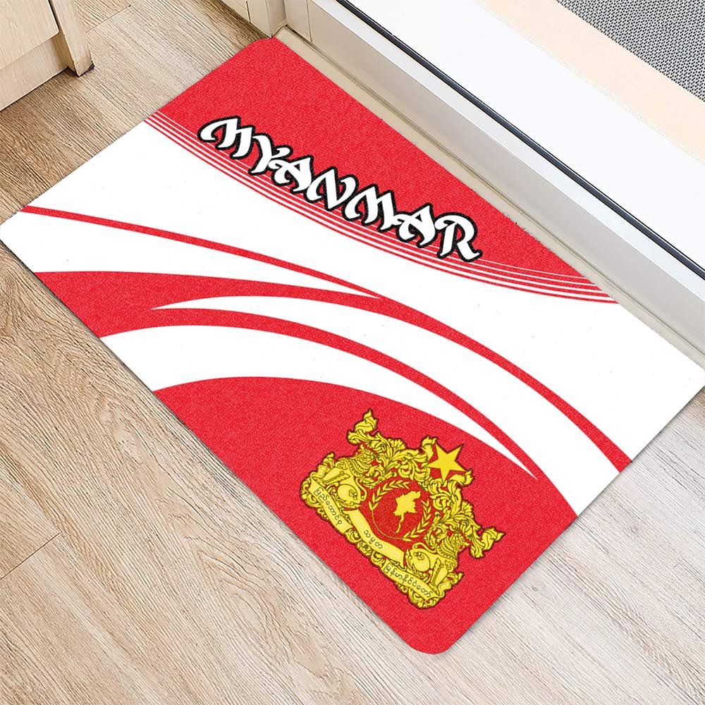 Myanmar Coat Of Arms Door Mat Cricket RLT7