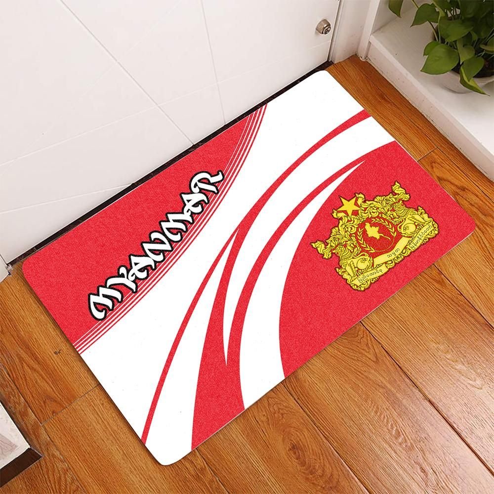 Myanmar Coat Of Arms Door Mat Cricket RLT7