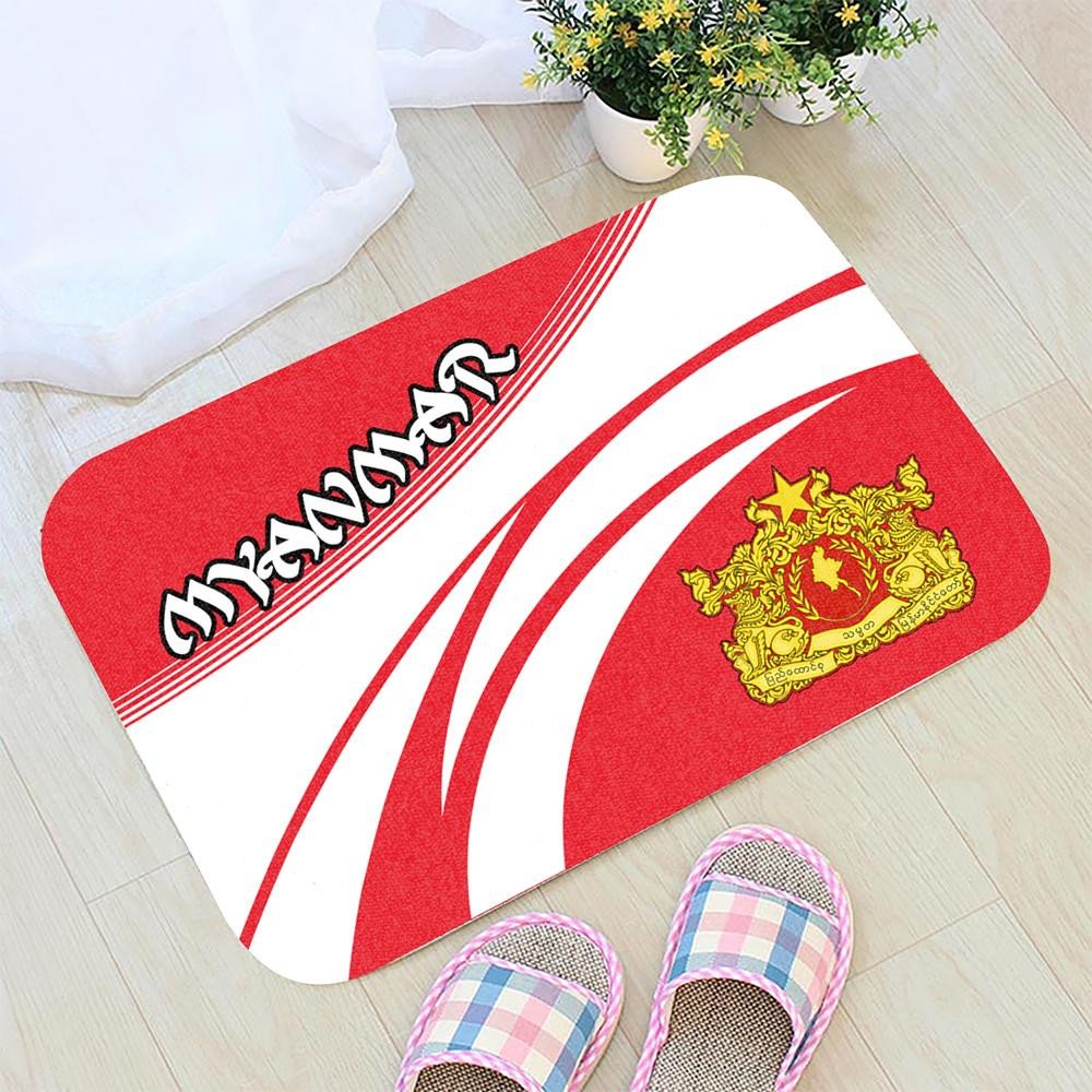 Myanmar Coat Of Arms Door Mat Cricket RLT7