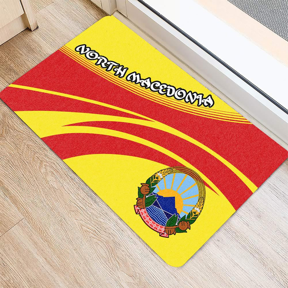 North Macedonia Coat Of Arms Door Mat Cricket RLT7