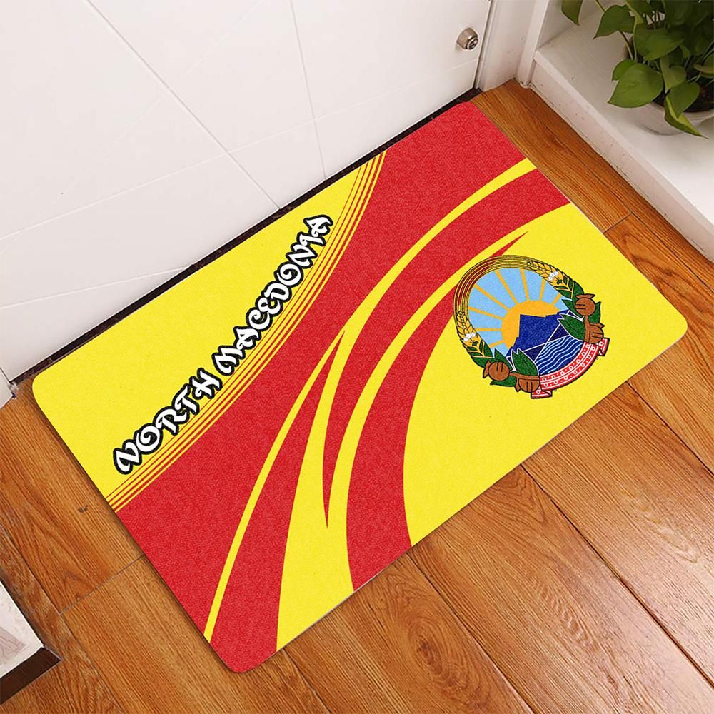 North Macedonia Coat Of Arms Door Mat Cricket RLT7
