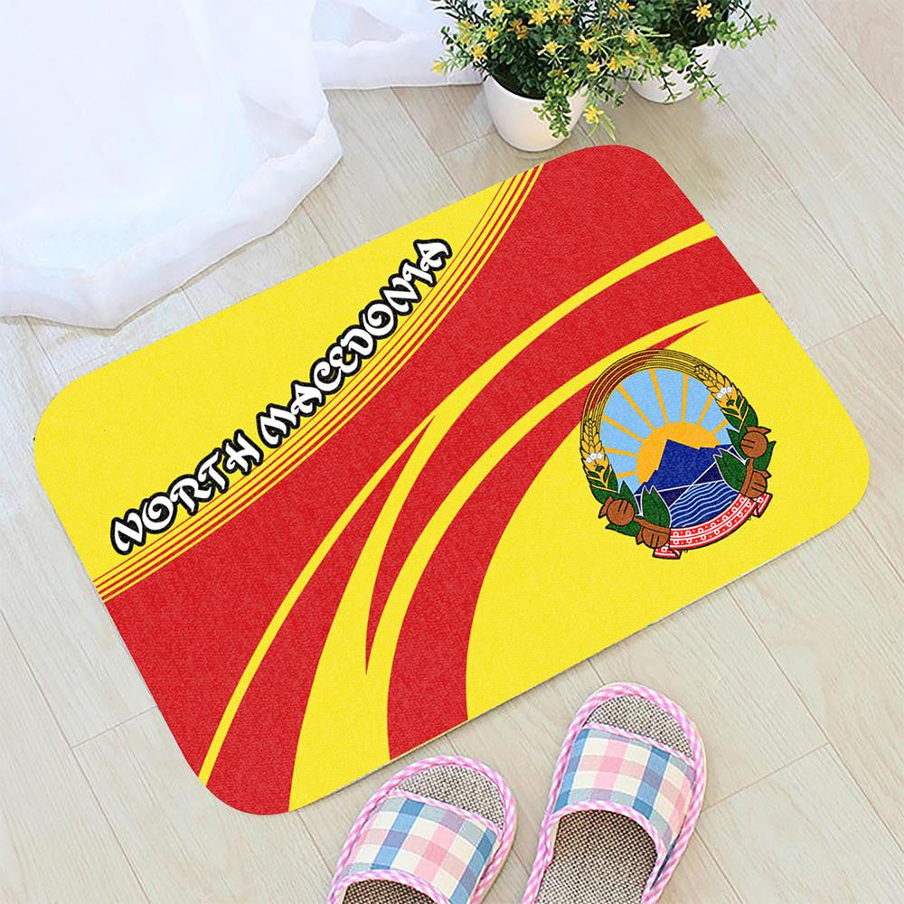 North Macedonia Coat Of Arms Door Mat Cricket RLT7