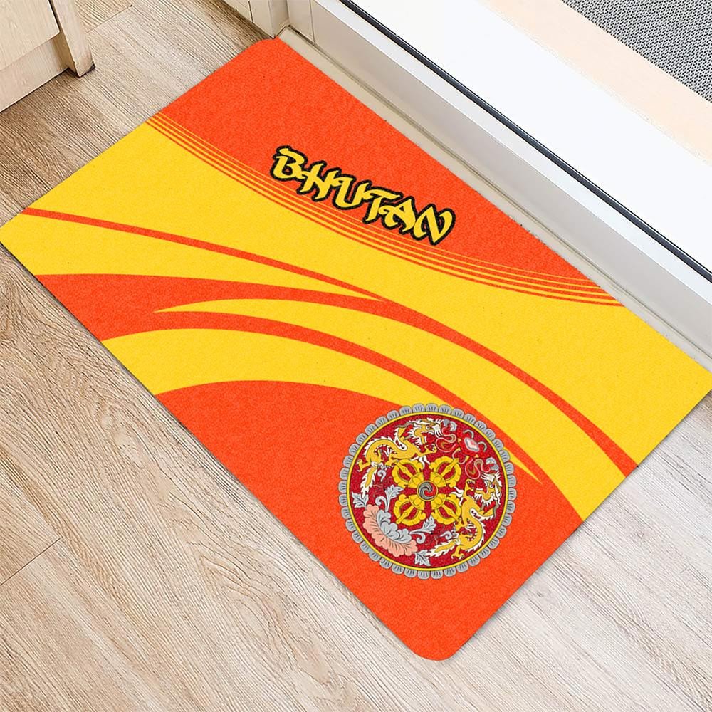Bhutan Coat Of Arms Door Mat Cricket RLT6