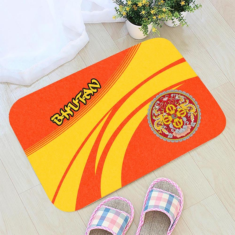 Bhutan Coat Of Arms Door Mat Cricket RLT6