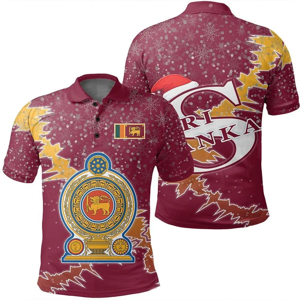 Sri Lanka Polo Shirt Christmas Coat Of Arms X Style RLT7