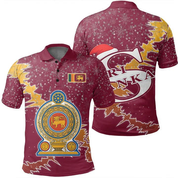 Sri Lanka Polo Shirt Christmas Coat Of Arms X Style RLT7