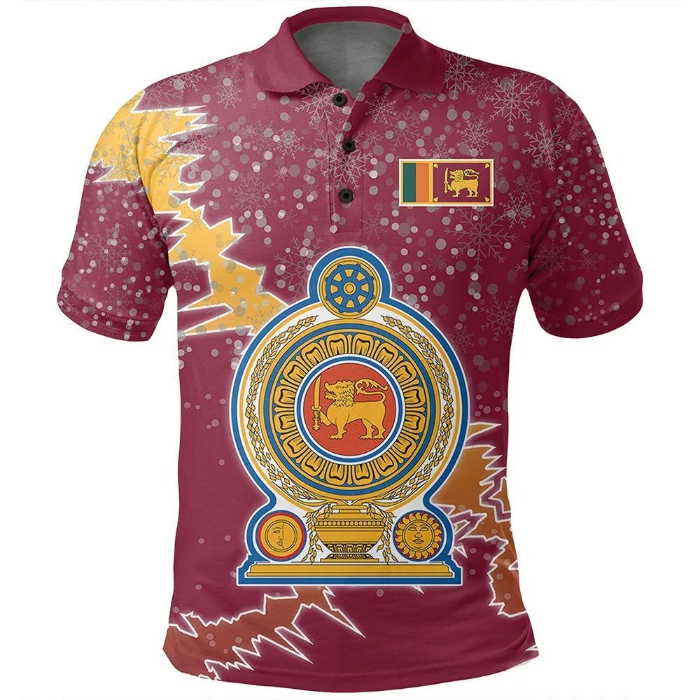Sri Lanka Polo Shirt Christmas Coat Of Arms X Style RLT7
