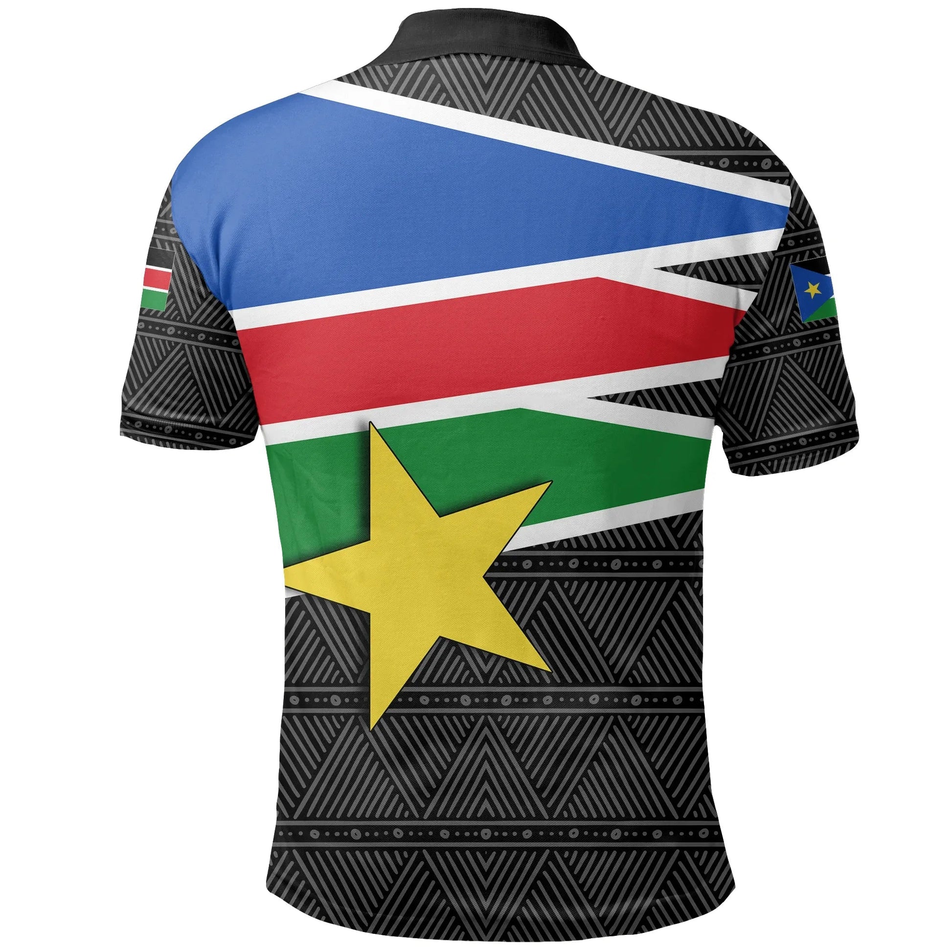 South Sudan Polo Shirt Flag Coat Of Arms RLT8