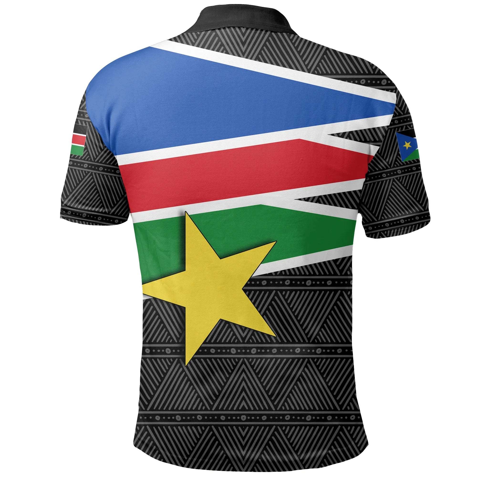 South Sudan Polo Shirt Flag Coat Of Arms RLT8