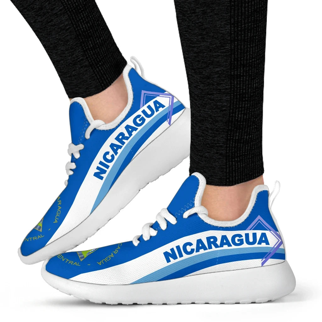 Nicaragua Coat Of Arms Mesh Knit Sneakers RLT8