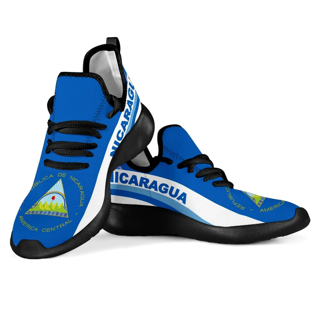 Nicaragua Coat Of Arms Mesh Knit Sneakers RLT8