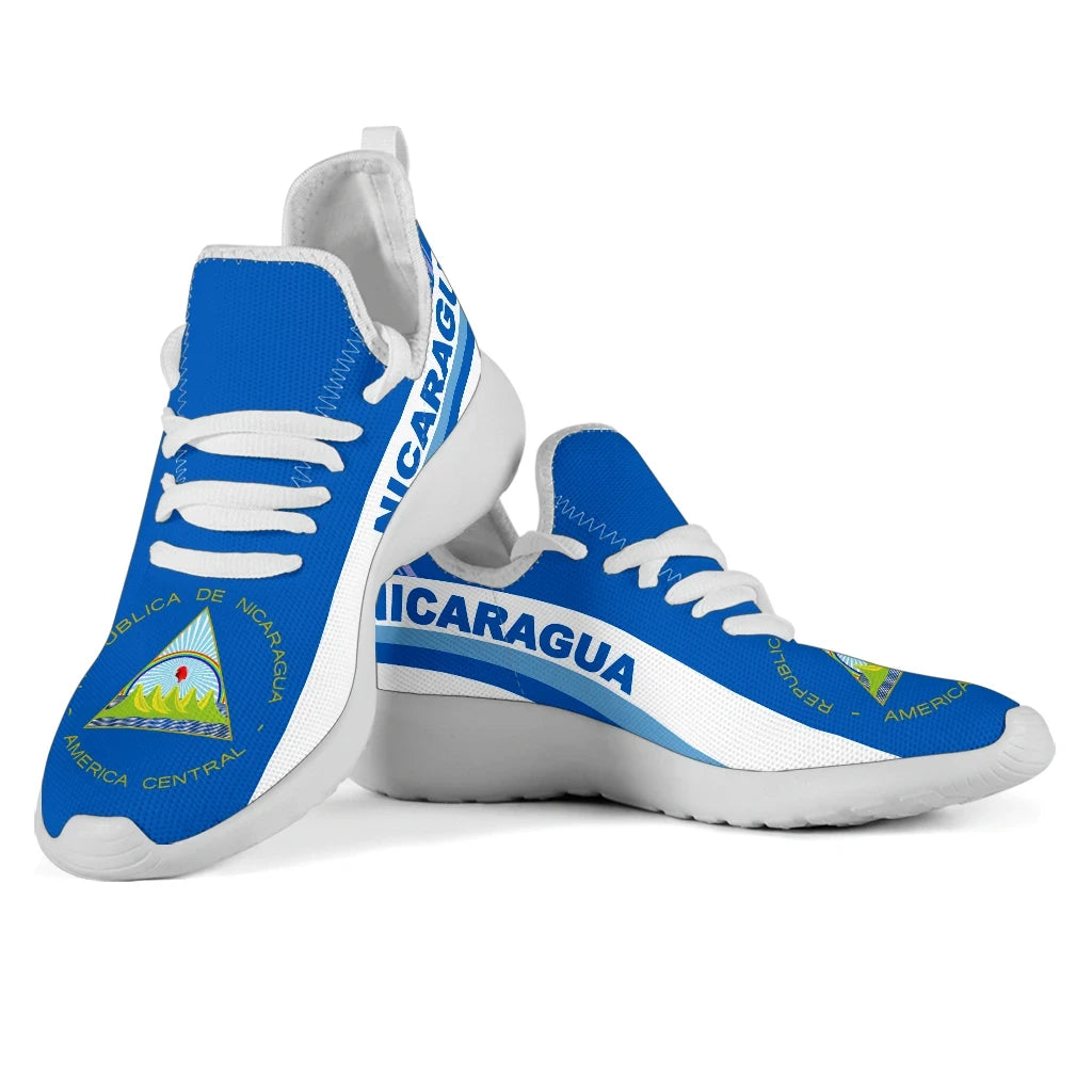 Nicaragua Coat Of Arms Mesh Knit Sneakers RLT8