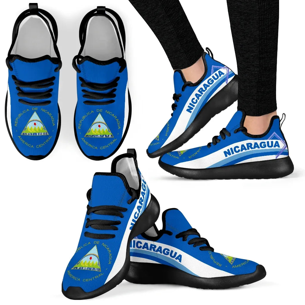 Nicaragua Coat Of Arms Mesh Knit Sneakers RLT8