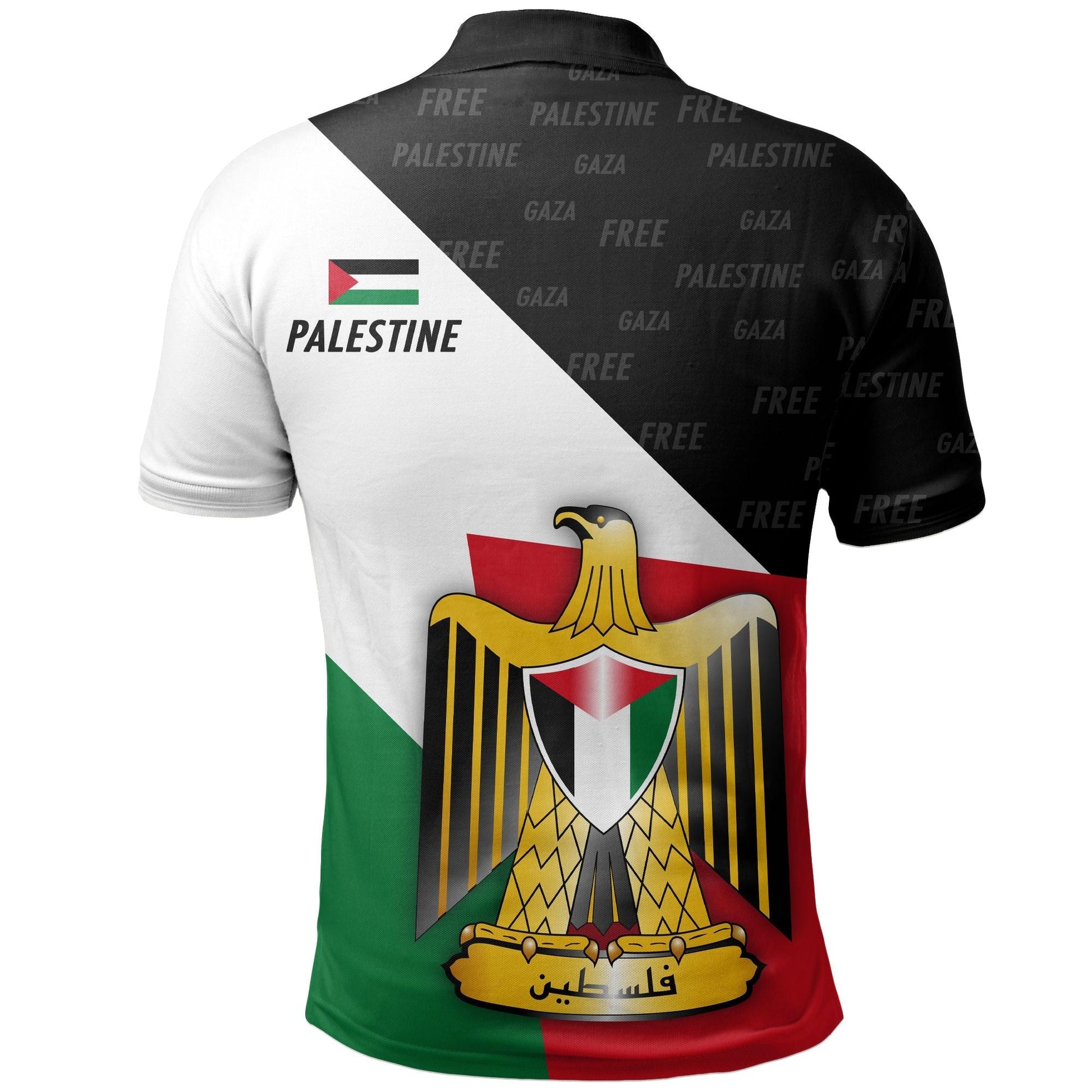Palestine Polo Shirt  Special Edition Flag Coat of Arms RLT13