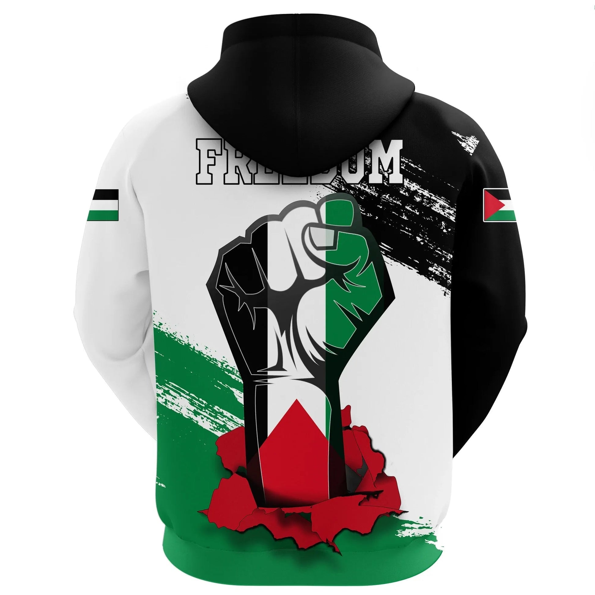 Freedom Palestine Hoodie Flag and Map RLT13