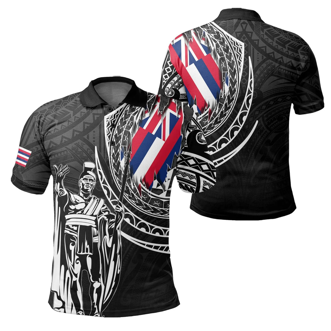 Polynesian Pride Shirt Hawaii King Flag Polynesian Polo Shirt Tity Style