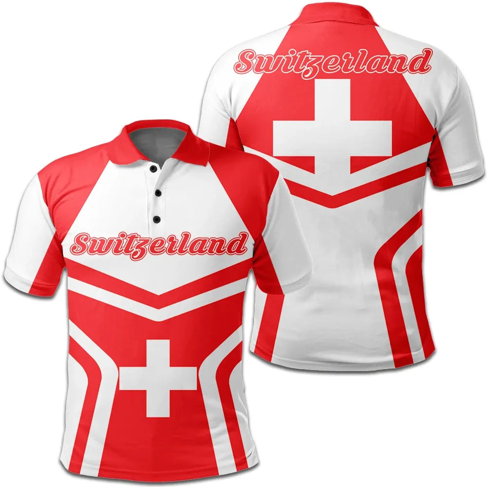 Switzerland Polo Shirt Coat Of Arms My Style RLT13